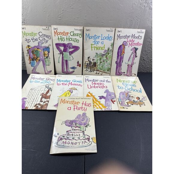 10 Bowmar MONSTER Books Readers Ellen Blance Ann Cook Quentin Blake - Picture 1 of 8